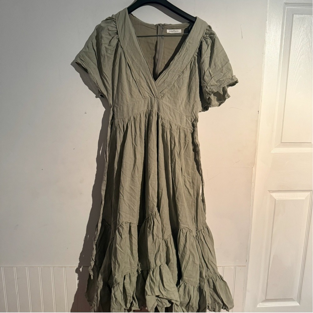 Neuflora small cottagecore boho rustic earthy dress feminine relaxed fit